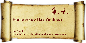 Herschkovits Andrea névjegykártya